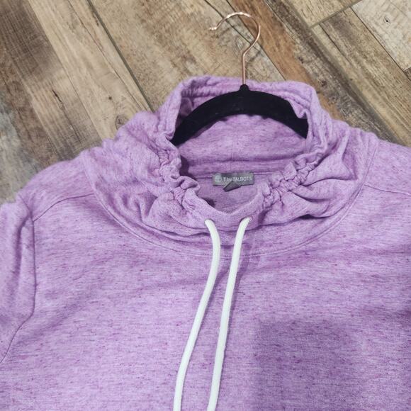 T by Talbots Womens Cowl Neck Purple Active Sweater Size Medium - Picture 13 of 14